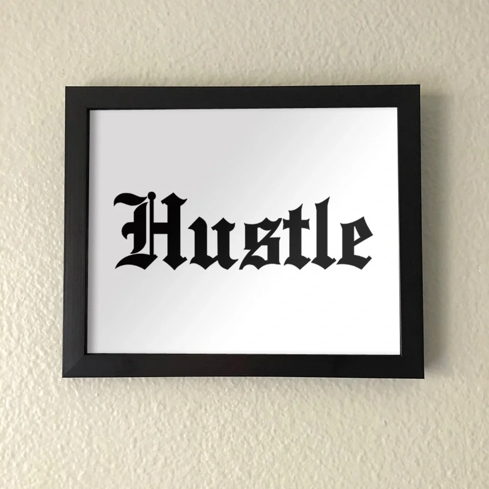 Hustle Motivational Wall Art
